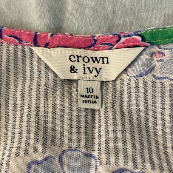 Crown & Ivy Floral Tiered Maxi Dress Size 10 - Picture 4 of 9